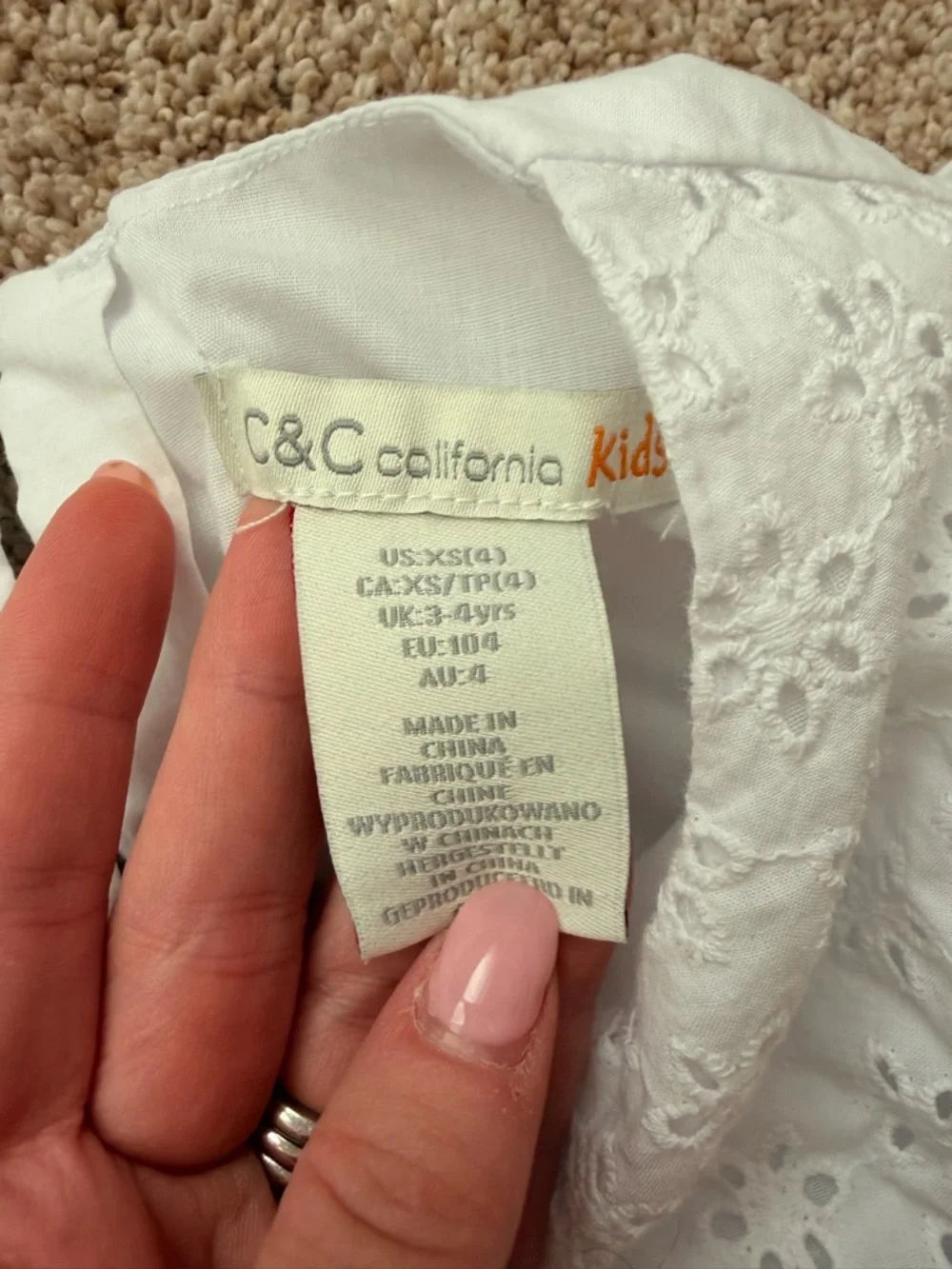 C&C California white eyelet